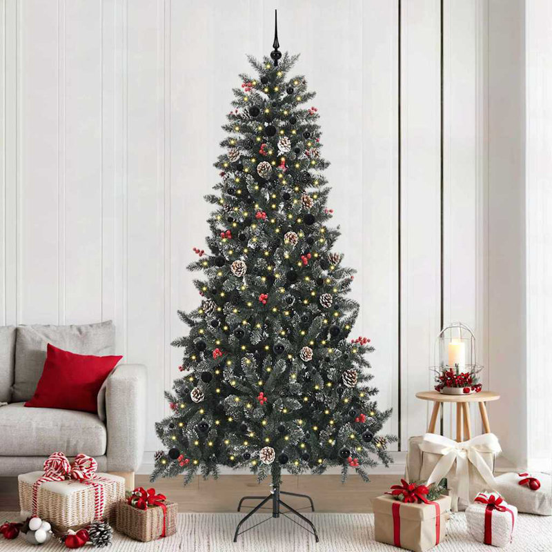 Artificial Christmas Tree Green 129.5 x 129.5 x 240 cm, Black