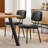  Amous Flaux Leather Upholstered Dining Chairs-664490630