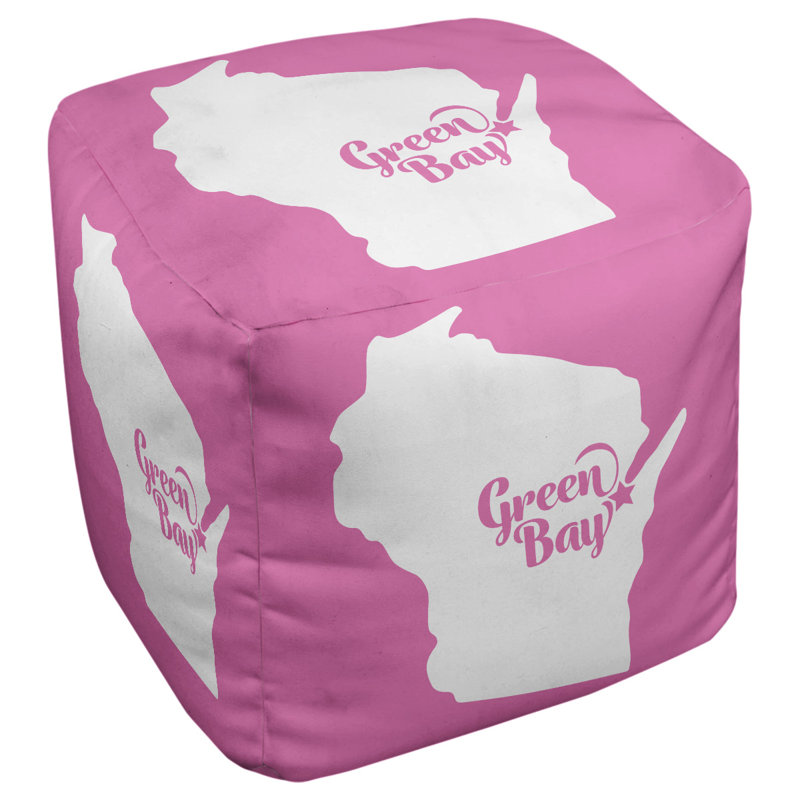 Upholstered Ottoman, Pink