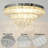 Modern Flush Mount Crystal Ceiling Light