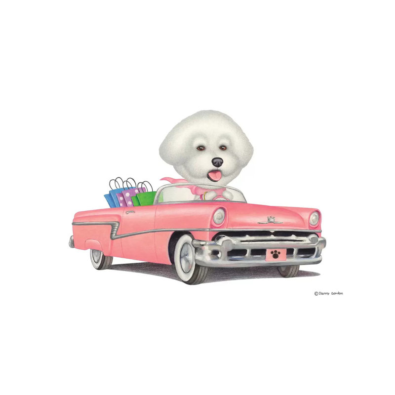 «Bichon Frise» par Danny Gordon, impression sur toile tendue, H 26 po x l 40 po x 1,5 po