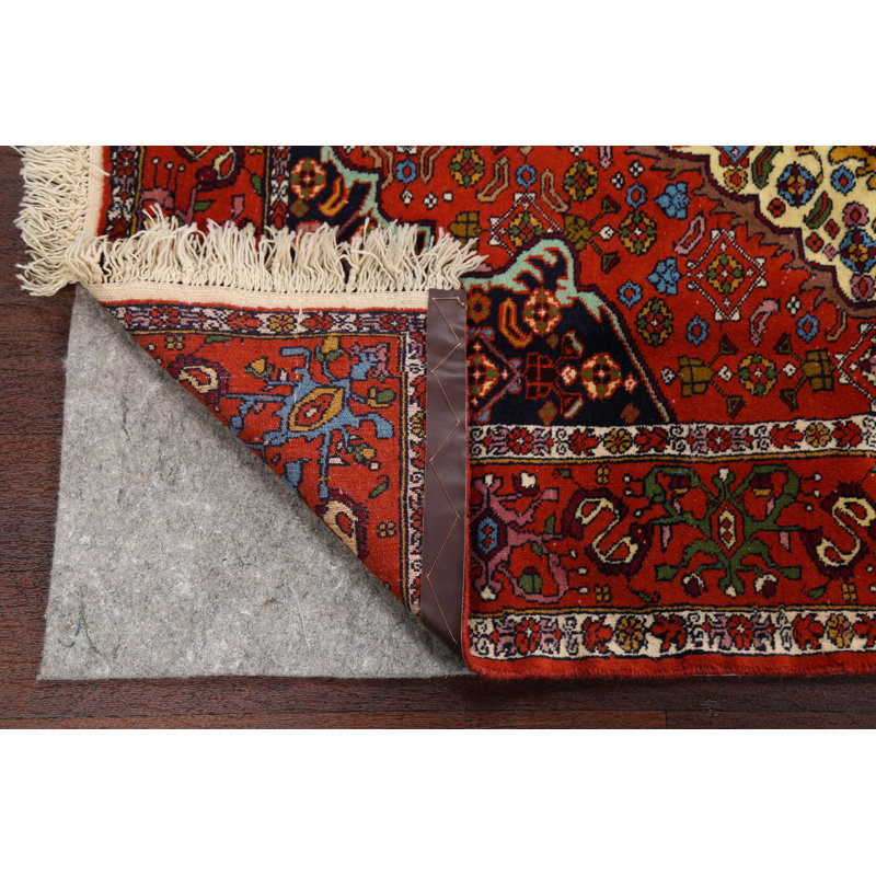 Tapis unique rouge / rose noué à la main 4 pi 5 po x 6 pi 2 po nouvel âge Hamond