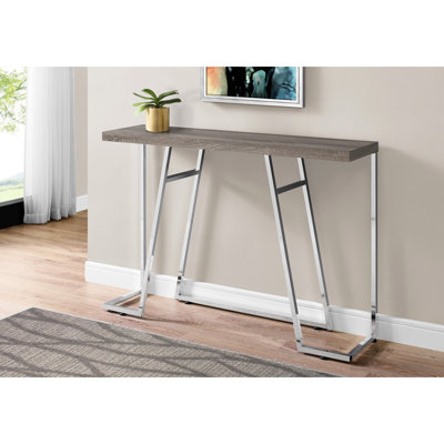 Table d'appoint de bureau polyvalente - Console de chambre à coucher stratifiée taupe