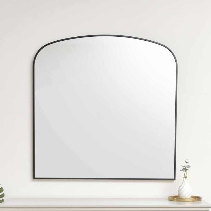 Berneil Metal Curved Mirror, Black