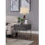 Table de bout rectangulaire à 1 tiroir Beckwith en chêne gris et chrome