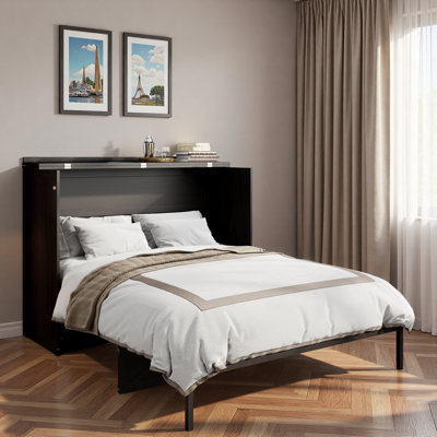 Lit escamotable avec grands tiroirs et USB