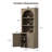 77.6''H Fluted Arched Bookcase With Open Shelves and Storage Cabinet-1098580141-1095131765