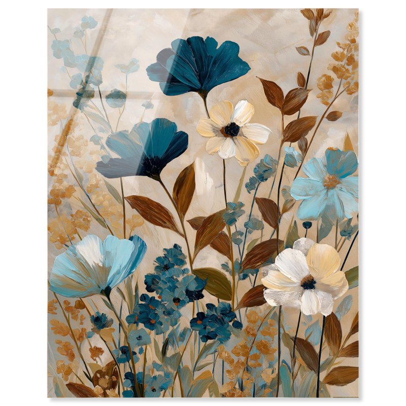 «Autumnal Blues II», impression acrylique sur toile par Art Remedy, H 30 po x l 24 po