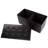 Storage Ottoman - 30-Inch Folding Faux Leather Footrest, Linen Chest, or Bench with Removable Bin for Living Room or Bedroom by Home-Complete (Black)