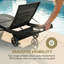 Ensemble de chaise longue de 80 po en osier de patio, fauteuil inclinable d'extérieur en rotin avec roulettes, table d'appoint coulissante, dossier réglable pour le bord de la piscine-1327612763-1327612765