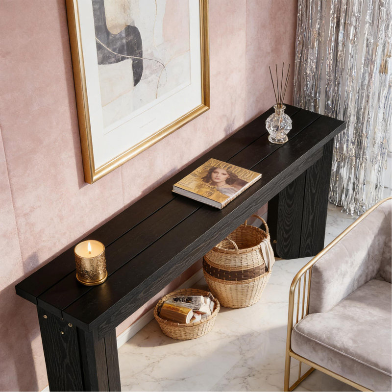 Table de couloir en bois, console, table de canapé (table seulement)