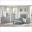 Table de chevet 2 tiroirs gris traditionnel-785630414