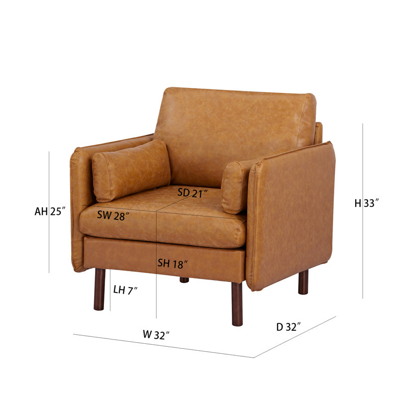 Fauteuil en cuir Reachel