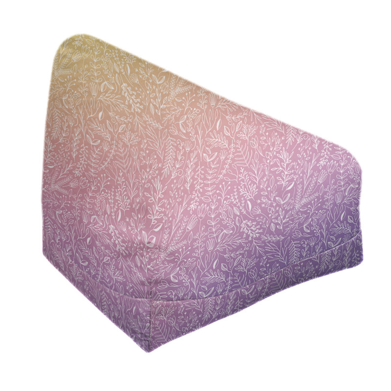 Petite chaise à sacs à billes & Leffel, H 86 po x L 27 po x P 43 po, Rose pâle / Jaune, Rembourrage poly