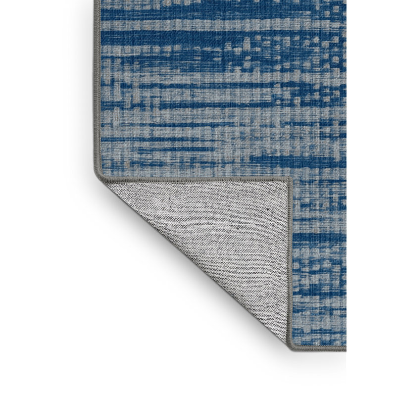 Washable Digital Wave Pattern Coastal Area Rug, Runner 2' x 5'