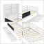 Lit simple avec tête de lit, structure en bois massif et tiroirs de rangement Kid's Creative | Lit plateforme blanc peu encombrant-1432193366-1432193365