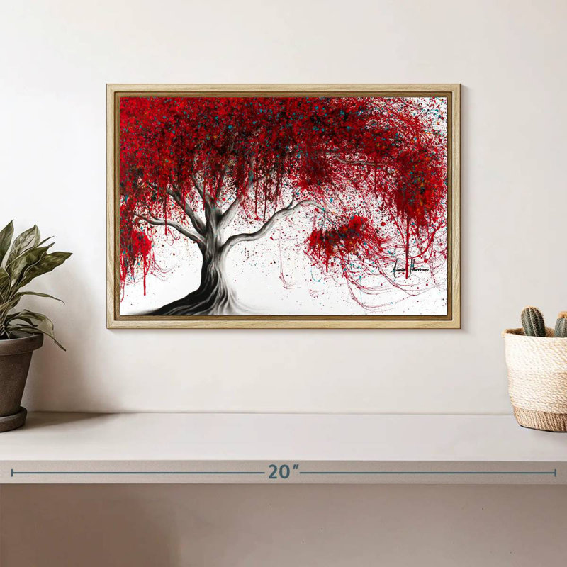 Arbre Magenta, Cadre flottant en bois naturel, 13 po x 9 po
