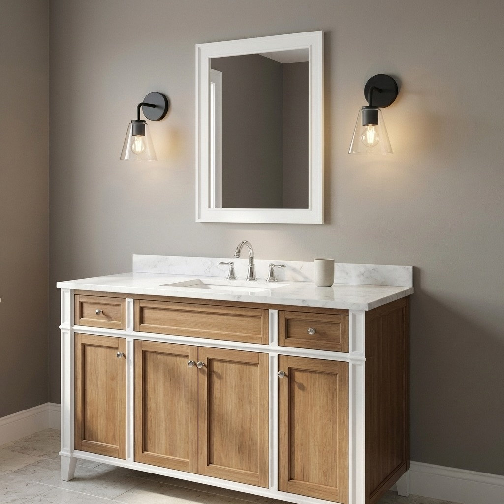 Nabi Vanity Light, 1, Clear, Midnight Black