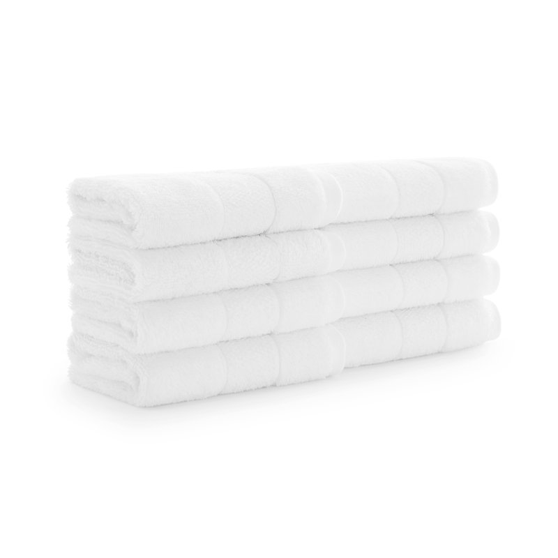 Teyvione Turkish Cotton Washcloths (Pack of 8), White