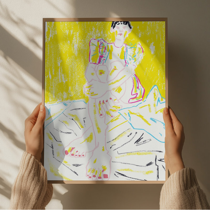 The Girl In The Dress, Yellow, 91.44 cm H x 60.96 cm W