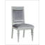Chaise d'appoint en tissu et finition platine Maverick