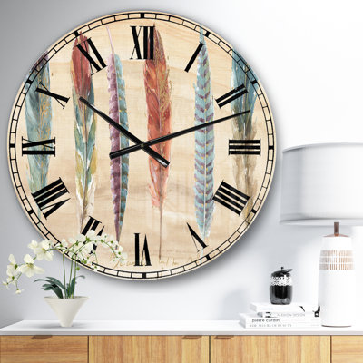 Feathers Cottage Family - horloge murale bohémienne
