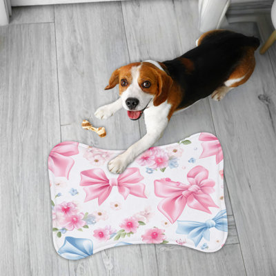 Charming Florals - 1 Piece Bone Shape Feeding Mat