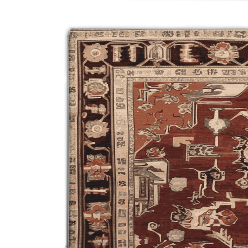 Tapis turc intérieur et extérieur brun, Rectangulaire 8 pi x 10 pi