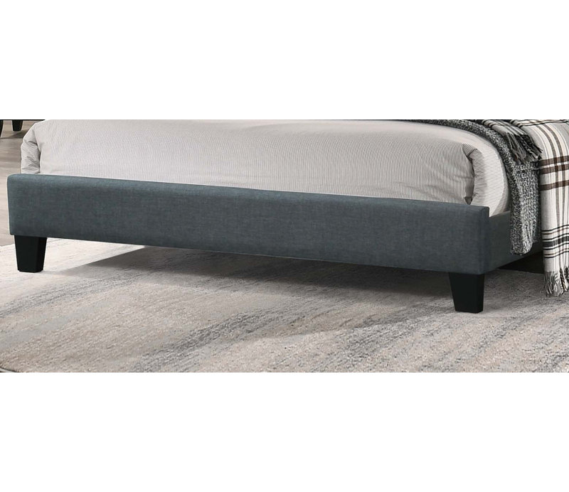 Mobilier de chambre à coucher moderne et grand lit 1pc, Grand lit, Gris foncé