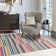 Donnavon Striped Blue/Pink/Yellow Area Rug