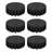 Black Round Tablecloths 6 Pack, 120 Inches in Diameter, Stain- & Wrinkle- Resistant, Machine Washable Table Clothes, Polyester Fabric Table Covers for Wedding, Party, Banquet, Formal Events