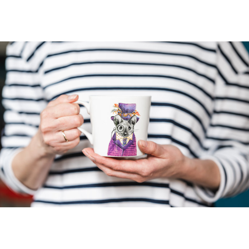 Tipperleyhill Mouse Print Porcelain Mug, 380ml