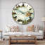 Gros plan sur une fleur blanche - horloge murale traditionnelle-36845688