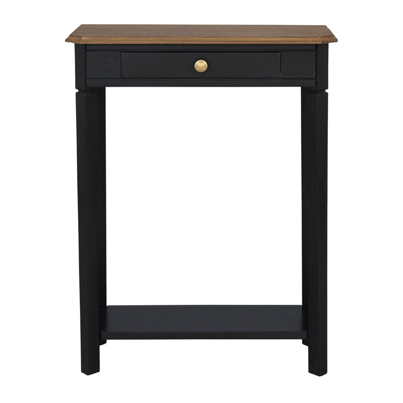Mariyah 2 Tone Console Table With Drawer, Black
