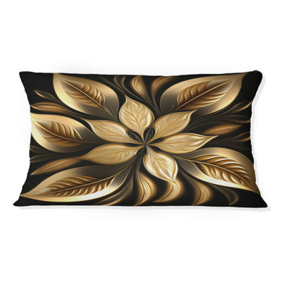 Coussin Golden Lily On Black III - Lily