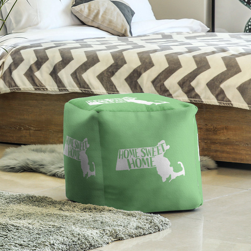 Upholstered Ottoman, Green