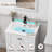 Ameetha 24" Vintage Single Bathroom Vanity with Ceramic Sink Top, Faucet, Distressed Hand Paint-848453322