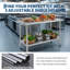 Table de travail commerciale en acier inoxydable, 60 x 24 x 35 po - Table de préparation robuste avec dosseret - Bord arqué, tablette utilitaire - avec roulettes, avec panneau