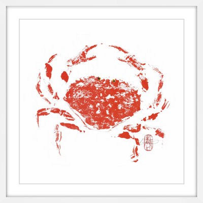 « chanceux crabe », reproduction d’art encadrée