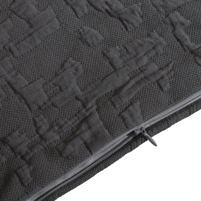Porto Matelassé Abstract Design Classic Chic Casual Euro Sham, Charcoal