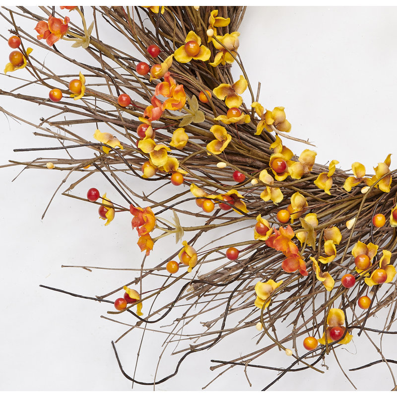 21" Artificial Fall Wreath with Berries