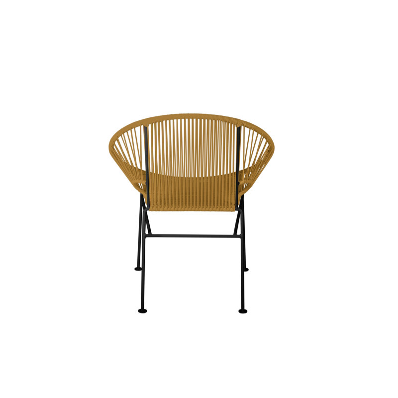 Concha Indoor/Outdoor Handmade Dining Chair, Black, Orange