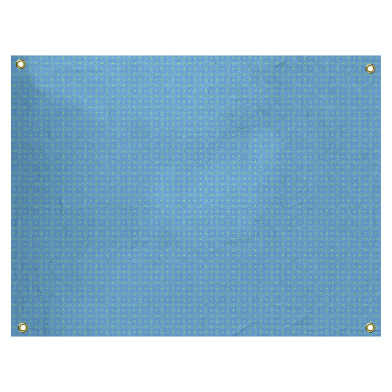 Tapisserie murale Doily, H 60,5 po x l 81,5 po, Bleu