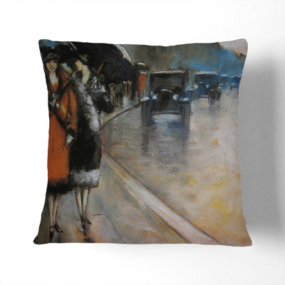 Street In Berlin Square Throw Cushion