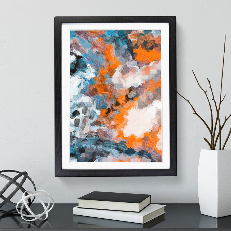 Altering The Void Abstract - Single Picture Frame Painting, Black Framed, 64cm H x 46cm W x 2cm D