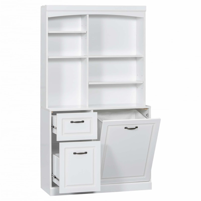 Bathroom Storage Cabinet With Tilt-Out Hamper