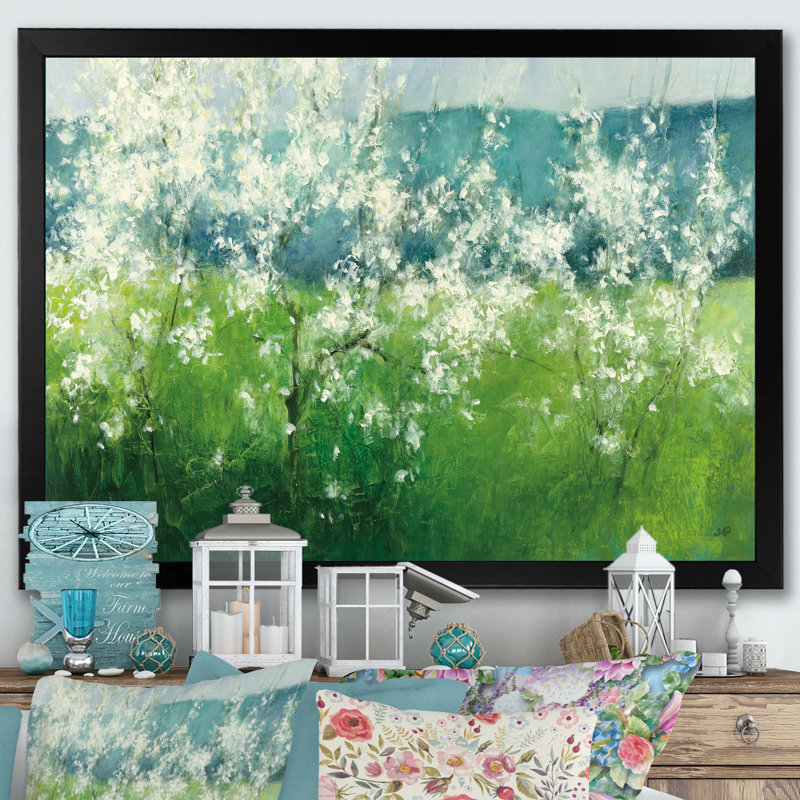 «Green Mountain Spring», reproduction d'art sur toile, H 36 po x l 46 po x P 1,5 po, Cadre noir