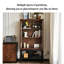 Armoire d'appoint et porte-bouteilles 33,07 po style français rétro noir et brun