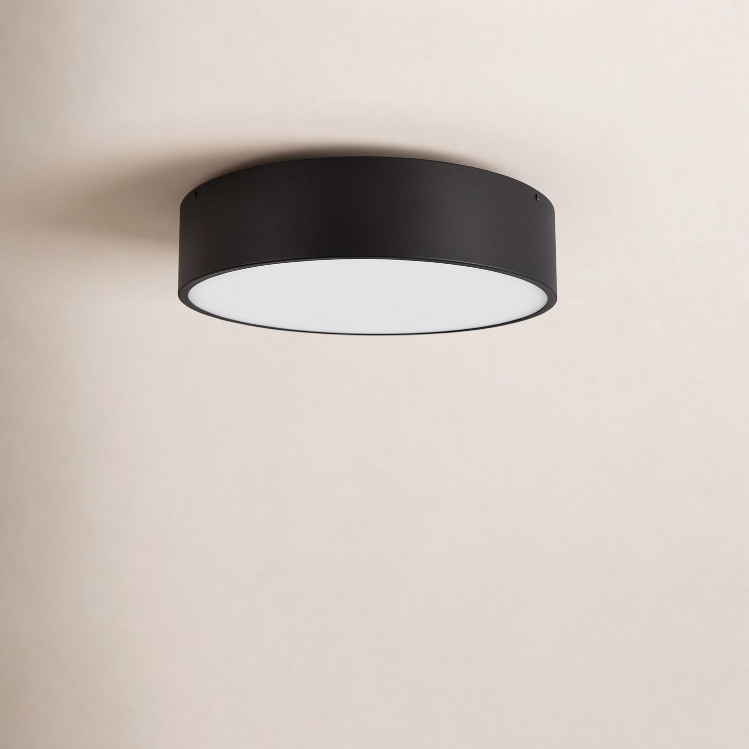 Mossy 3 Light Glass Flush Mount, Matte Black