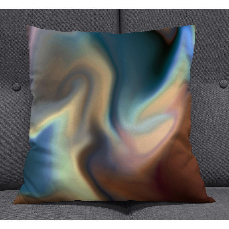 Throw Pillow With Insert, Multi Abstract 26, 18"H x 18"W
